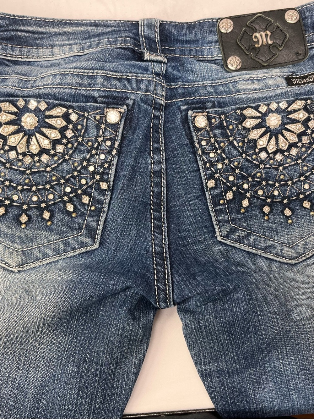 Miss Me Blue Jeans with Embellished Back Pockets